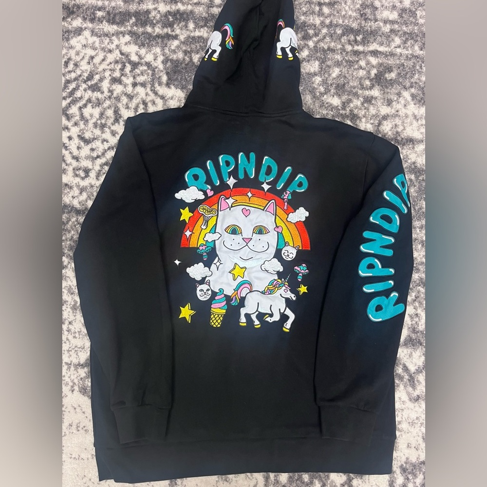 Ripndip Black Hoodie with colorful embroidery - Picture 4 of 5